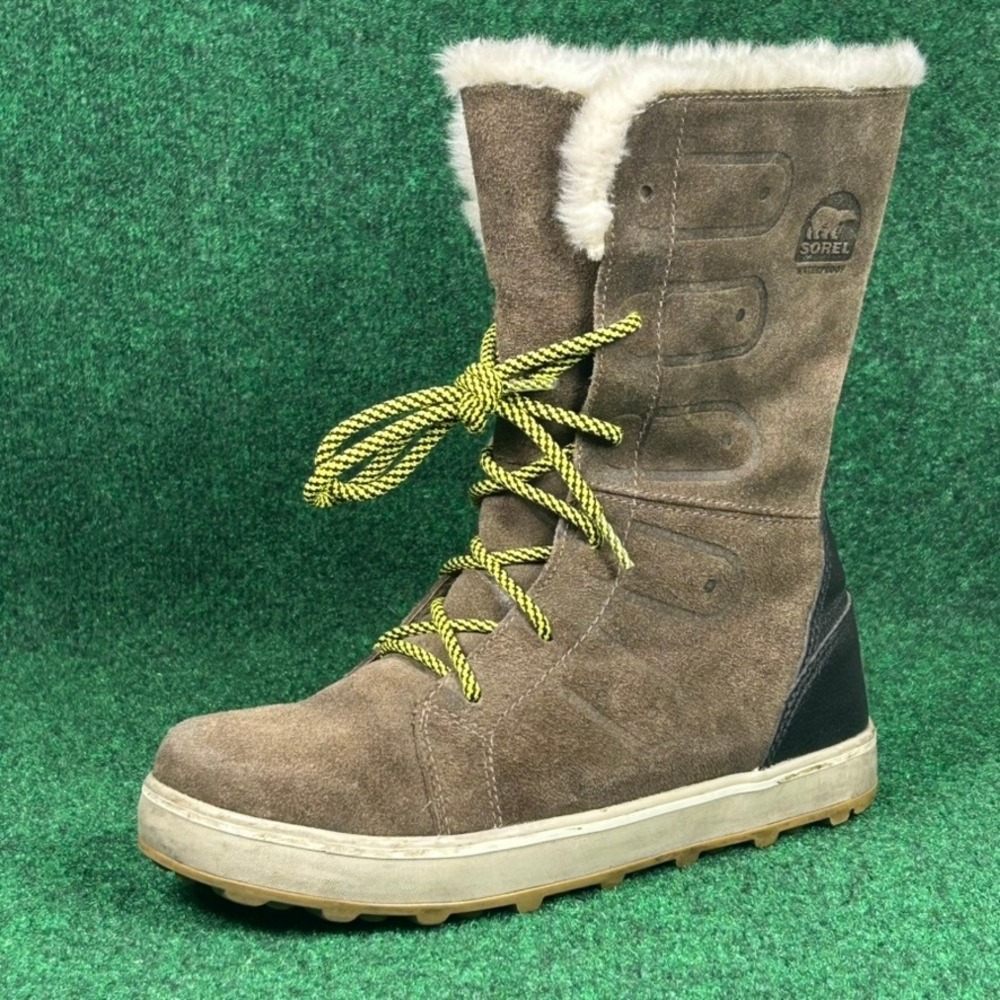 Sorel Toronto Waterproof Winter Boots Womens 8 Brown‎ Suede Faux Fur NL1976-269
